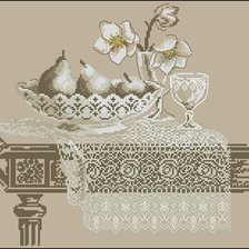 Схема вышивки «Натюрморт с грушами»