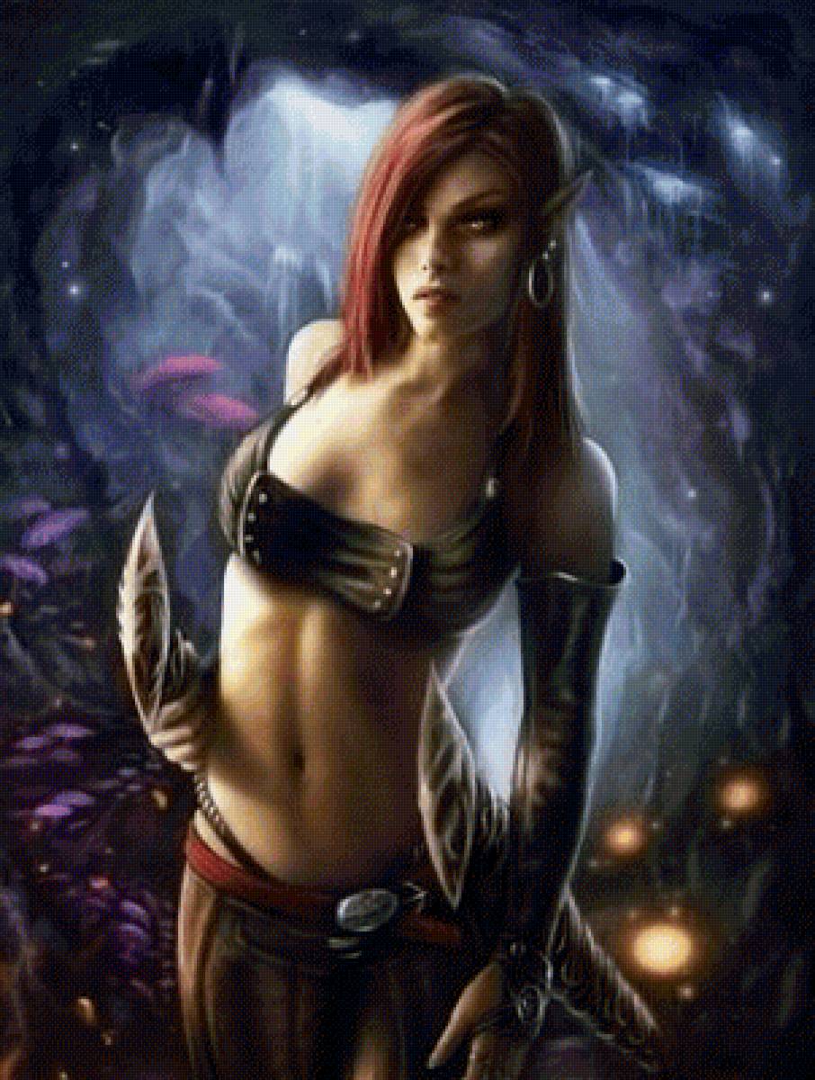 Девушка - сказка, фэнтези, иллюстрация - предпросмотр