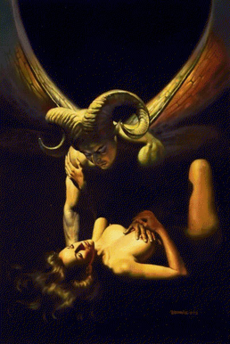 Картина Бориса Валеджо - демон - предпросмотр