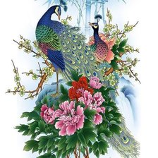 Схема вышивки «птицы»