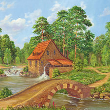 Схема вышивки «Пейзаж»