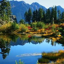 Схема вышивки «Дом на озере»