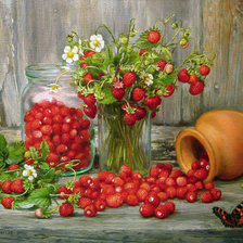 Схема вышивки «Земляника»