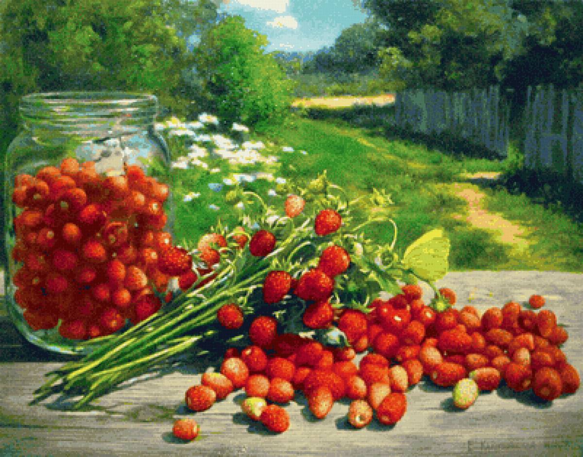 Земляника летом - земляника, лето - предпросмотр