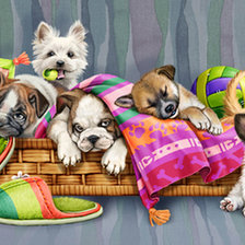 Схема вышивки «perritos»