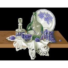 Схема вышивки «Голубой натюрморт»