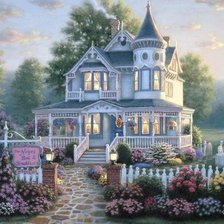 Схема вышивки «Загородный дом»