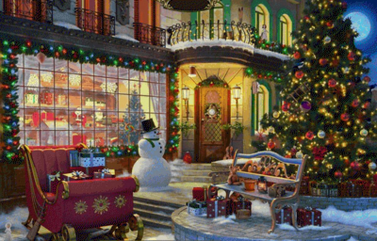 Новогодняя витрина - витрина - предпросмотр