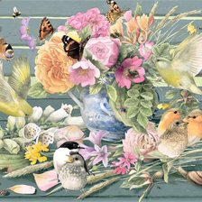 Схема вышивки «Blue vase»