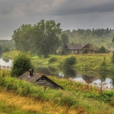 Схема вышивки «Деревенька»
