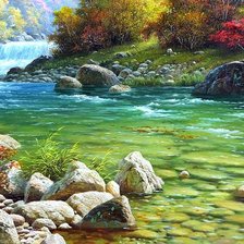 Схема вышивки «пейзаж»