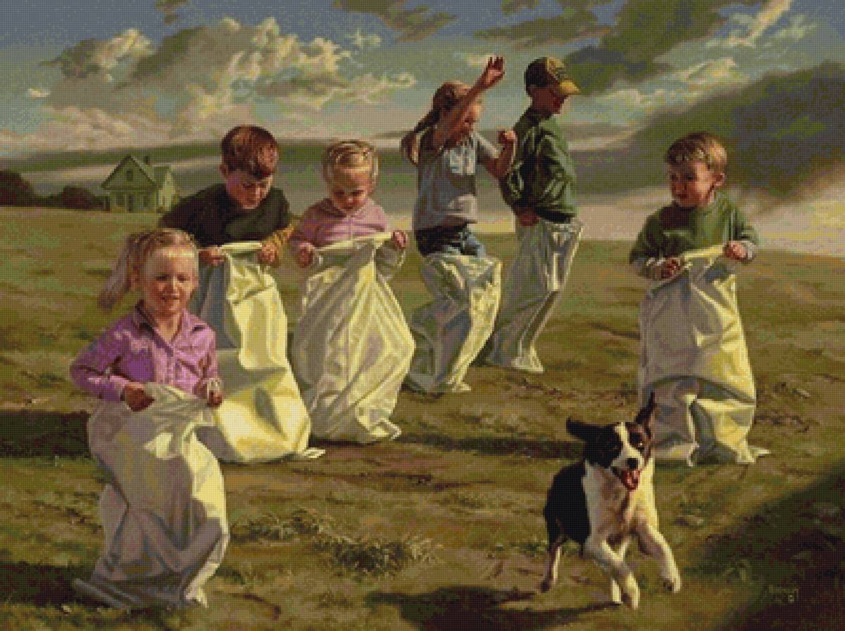 бег в мешках худ.боб байерли - дети. игры - предпросмотр