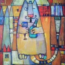 Схема вышивки «кот»