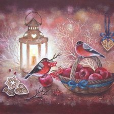 Схема вышивки «зимняя свеча»