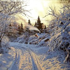 Схема вышивки «зима»