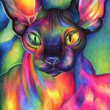 Схема вышивки «кот»