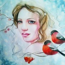 Схема вышивки «зимний этюд»