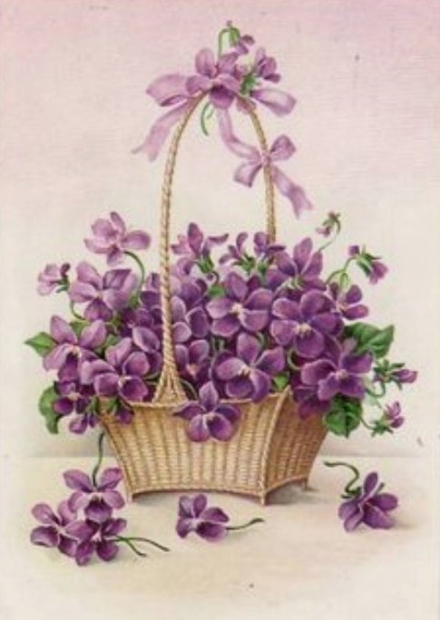 flores lila - canasta - оригинал