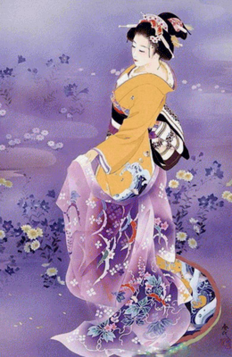 Geisha - mujer lila - предпросмотр