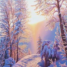 Схема вышивки «Зимовий пейзаж»