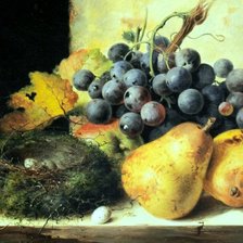 Схема вышивки «Груши и виноград»