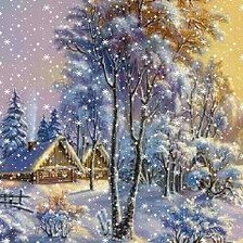 Схема вышивки «пейзаж»