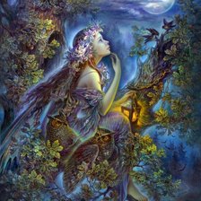 Схема вышивки «Загадочная девушка»