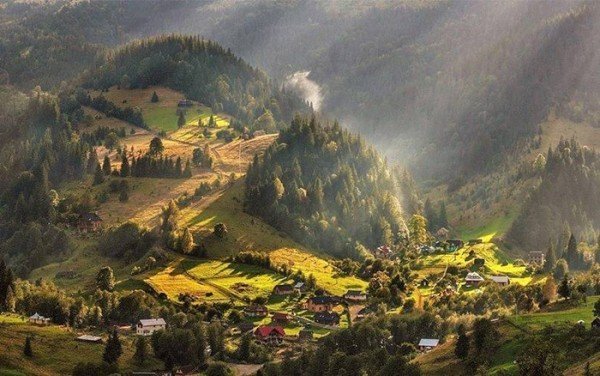 украинское село - пейзаж, картина, природа - оригинал