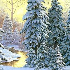 Схема вышивки «пейзаж»