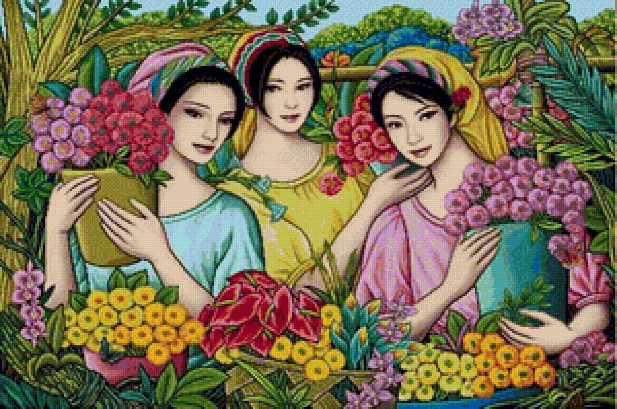 Three Ladies - painting - предпросмотр