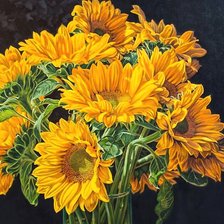 Схема вышивки «жёлтые цветы»