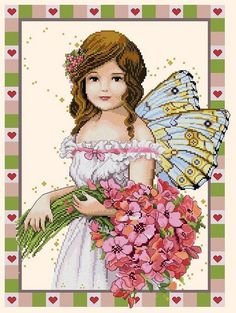 Pretty Spring Fairy - flowers, little fairy - оригинал