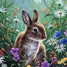 Схема вышивки «Зайчишка»