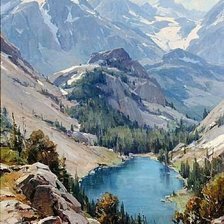 Схема вышивки «Горное озеро»