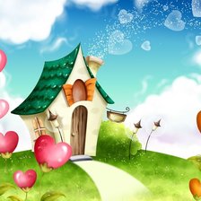 Схема вышивки «Домик»