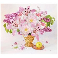 Схема вышивки «персиковое»