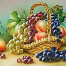 Схема вышивки «натюрморт с фруктами»