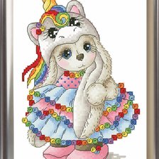 Схема вышивки «Зайка ми. Единорог»