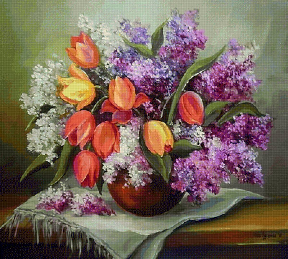 Букет в вазе - предпросмотр