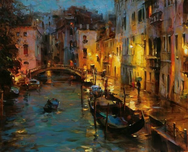 городской пейзаж дм. даниш - картина, городской пейзаж - оригинал