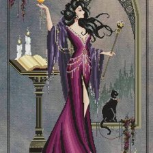 Схема вышивки «bruja lila»