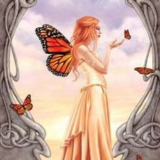 Схема вышивки «mariposa naranja»