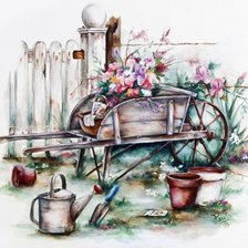 Схема вышивки «En el jardín»