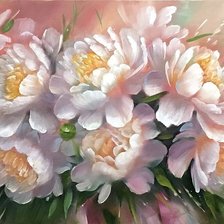 Схема вышивки «Пионы»