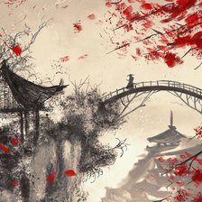 Схема вышивки «Момидзи. Возвращение домой.»