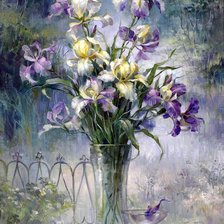 Схема вышивки «Нежные ирисы»