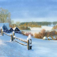 Схема вышивки «Зима»