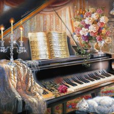 Схема вышивки «El piano»