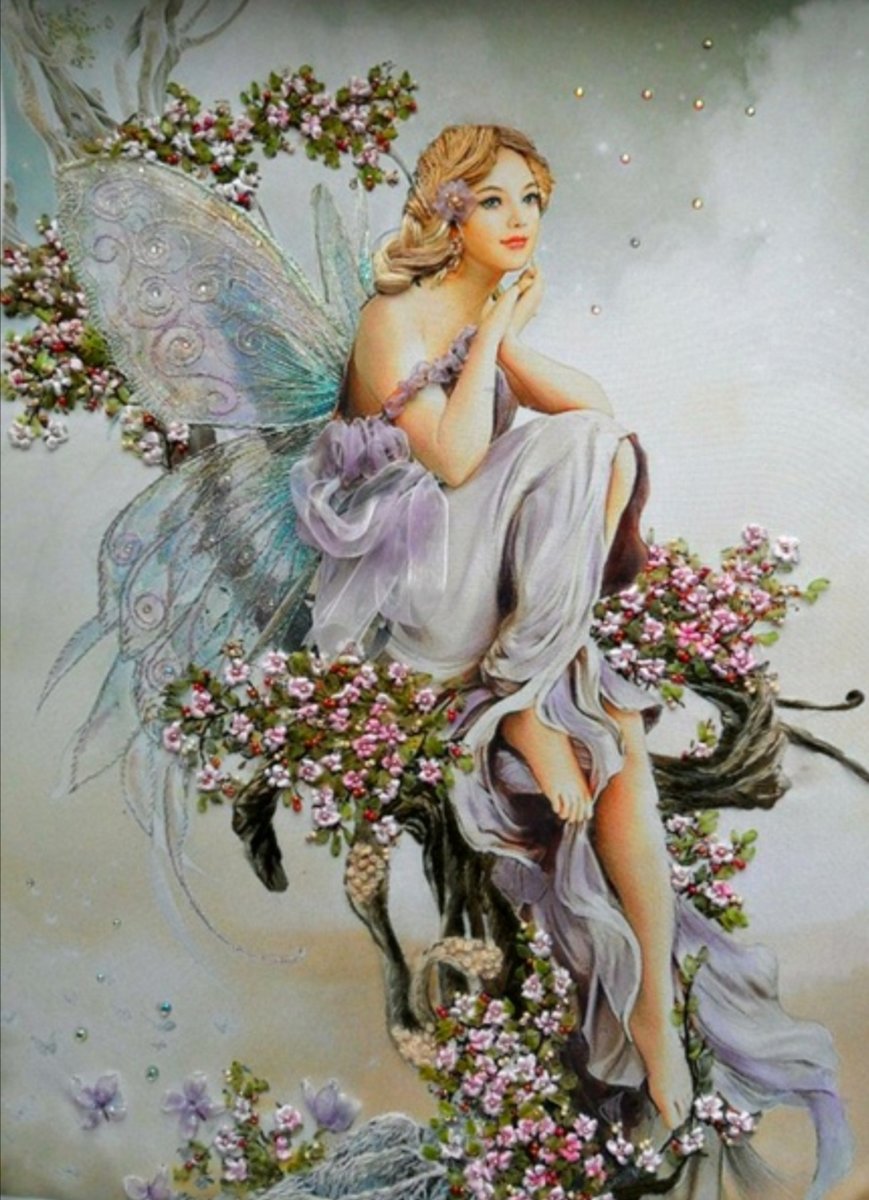 hada mariposa - paisaje - оригинал