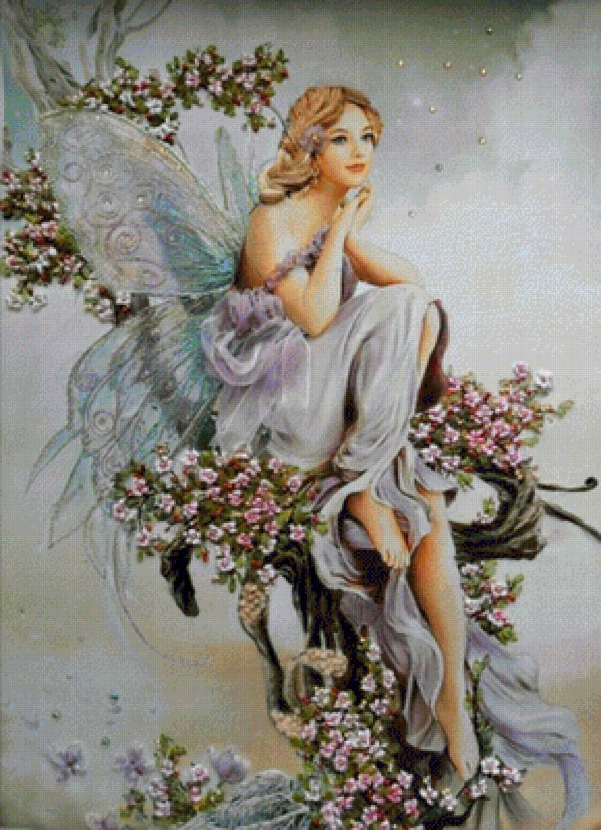 hada mariposa - paisaje - предпросмотр